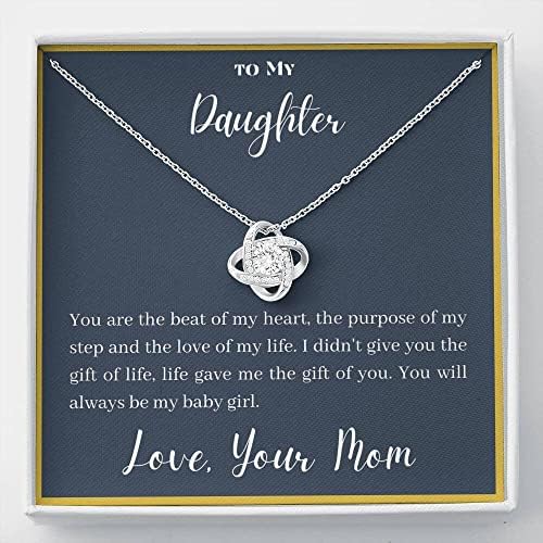 Nakit s porukama - Pokloni za žene, ručno izrađena kći Kći poklon od mame ogrlice za kćer poklon od mame za rođendan mama od mame ogrlice