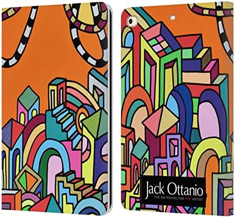 Dizajn glavnih slučajeva Službeno licenciran Jack Ottanio Borgo Fantasia 2050 Art Leather Book Wallet Cover Cover Compatibible s Apple