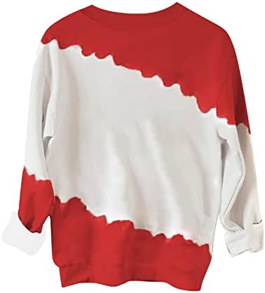 Ženski režijski dukserice Prevelike majice za vrat čamce Božićni print labavi fit Slatki jeseni vrhovi za žene