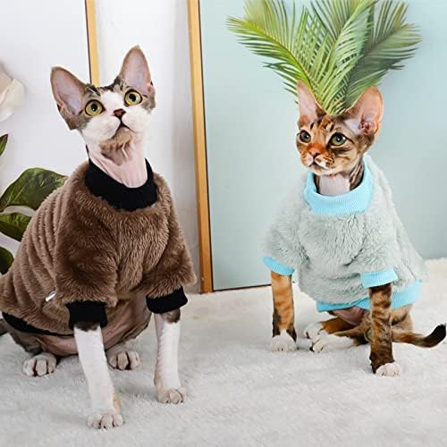 Igračke za mačke bez dlake Sfinga, gusta topla odjeća za kućne mačke, mekana pidžama od flisa za hladno vrijeme, majice s puloverima