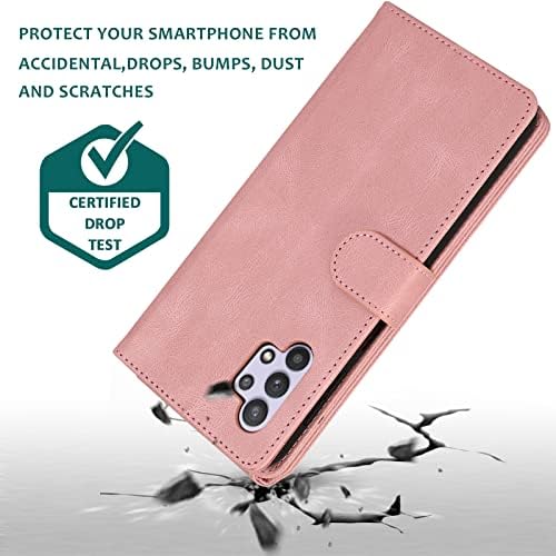 Kompatibilan sa Samsung Galaxy A32 5G 6,5-inčni torbica-novčanik Zaštitna folija za zaslon od kaljenog stakla munje kožna flip poklopac
