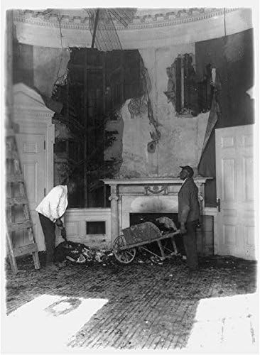 PovijesneFindings Foto: Predsjednik H Hoover, oštećenja od požara, uništene izvršne urede, Washington DC, 1929