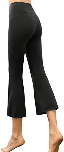 Aoliks bootcut joga hlače s džepovima za žene - nogavice s džepovima vježbanje zvonastih dna jazz haljina radne hlače