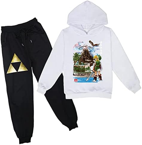 Narkoox 2 komada odjeće za dječake djevojčice, legenda o atletskoj odjeći Zelda Setshirt+Jogger hlače Set Active TrackSuit