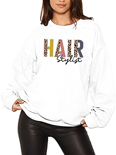 Frizerska dukserica za žene frizerska košulja casual dugi rukavi majice novitet gornji poklon stilisti