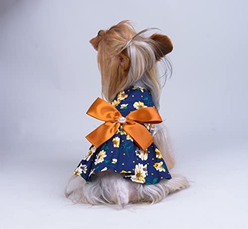 Elegantna cvjetna haljina za štenad, prsluk od prsluka za male pse i mačke