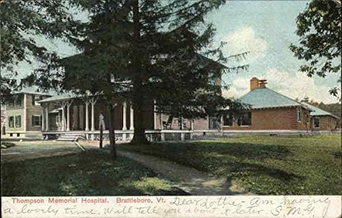 Memorijalna bolnica Thompson u Brattleboro, Vermont, va originalna Antikna razglednica