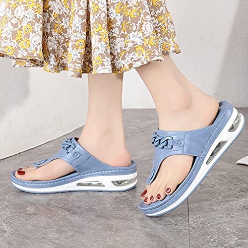 Klinaste sandale za žene široke širine tiska/čiste boje klinaste pete mesh cipele unutarnje vanjske sandale pješačke cipele