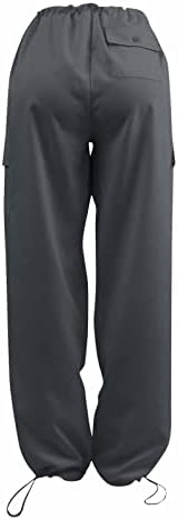 Cokuera teretne hlače Žene vrećasta čvrsta boja ulica hladne teretne hlače jogging hlače privezane hlače s ležernim širokim nogama