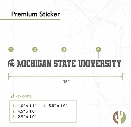 Michigan State University Spartans MSU Naziv logotip Vinyl Decal Laptop Scrascod Boca s vodom