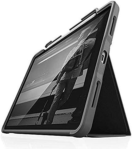 STM vrećice Dux Plus slučaj za zaštitni slučaj folio za Apple iPad Air 10,9 inčni - crni/prozirni [Appleov držač olovke I Vojni standard