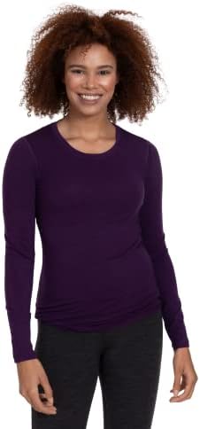 Woolly Clothing Co. Ženska merino vuna fleksibilna košulja s dugim rukavima - Ultralight - Wicking Anti -Odor prozrači