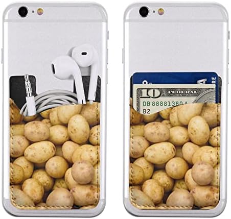 Vlatni krumpir držač telefona, PU kožna samoljepljiva id kreditna kartica za 2,4x3,5 inčni pametni telefon