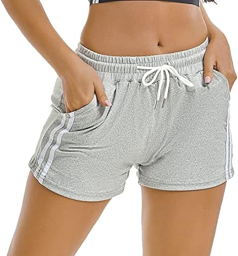 Ženske znojne kratke hlače pamučno izvlačenje ljetne vježbe casual salon kratkih hlača s džepovima