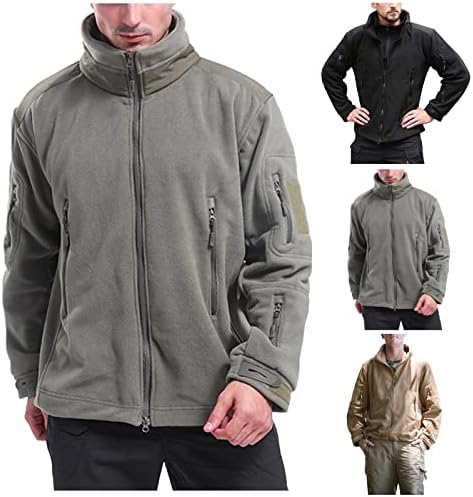 Xxbr fleece jakne za muške, jesenske zimske patentne zatvarače kašmir kašmere kaput o otvorenom sportom topla vanjska odjeća