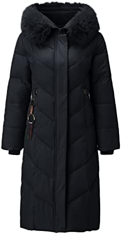 Lovor žene prekrivene duge zimske kaputa obloga plišana kapuljača jakne s krznenom kapuljačom punim zipom donjim kaputima otpornim
