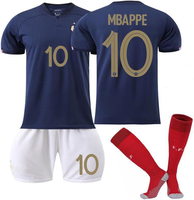 Nogometni dres postavio PSG Home Away Mbappé Kids Youth Adults Football Jersey Boy Man Sportska odjeća s čarapama