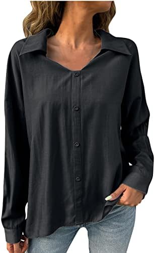 Ženski vrhovi gumb dugih rukava dolje košulja s džepnim vrhovima bluza košulja s jednim bradom dugih rukava
