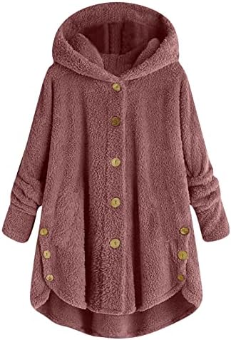 Dugi rukav rođendanski kaput Žene lijepe praznične kapuljače s kapuljačom kapuljača gumb Down Comfort Fluffy