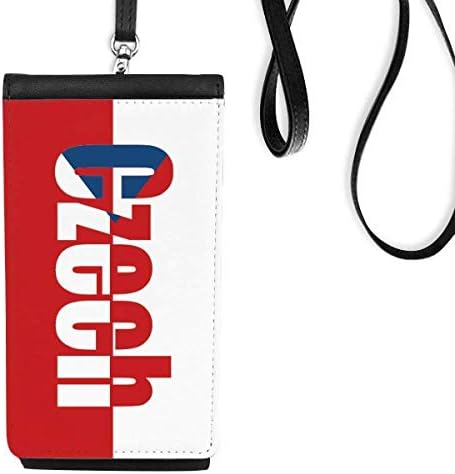 Češka zastava za zastavu Naziv telefona Telefonska torbica za visenje mobilne vrećice Crni džep