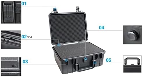 BBSJ SIGURNO INSTRUMENT BOX ABS plastična oprema za opremu za opremu za skladištenje Oprema Vanjski kofer s pjenom iznutra