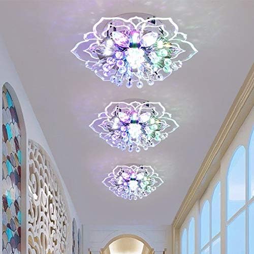 WYFDP LED kristalno stakleni strop Stropni oblik cvijeća Šareno stropna svjetiljka svjetlo za hodnik hodnika za dnevni boravak u dnevnoj
