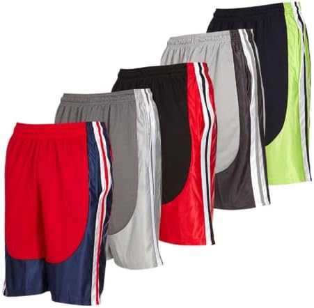 Darsay muške atletske kratke hlače s džepovima, trening Active Performance kratke hlače - 5 pakiranja