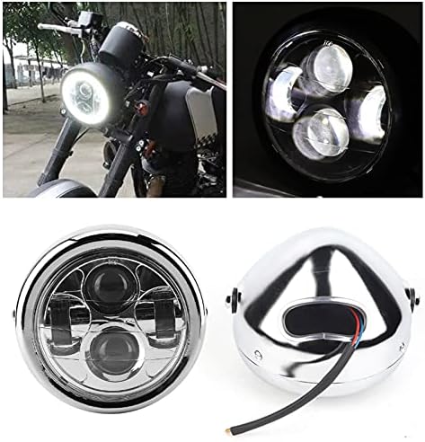 12-inčna univerzalna Vintage Aluminijska retro LED okrugla prednja svjetiljka za motocikle