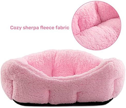 Hollypet Sherpa Fleece pseći krevet, samoodvijajući krevet za kućne ljubimce za pse male veličine mačke jastuk za vreću za spavanje,