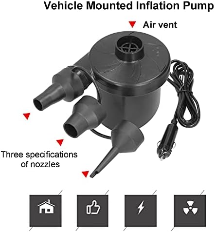 Pumpa za zrak kućanstva 12V prijenosna električna pumpa za zrak, pumpa pumpa na napuhavanje i punjenje dvostruke namjene zračne pumpe
