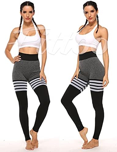 Fittoo Womens Visoki struk besprijekorne gamaše za vježbanje Scrnch Butt Tummy Control Yoga hlače u teretanama u teretanima