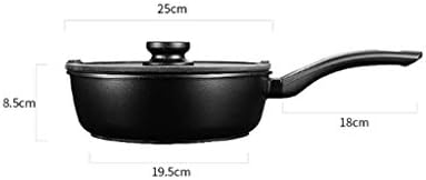 Lonac za kuhanje Crni lonac, duboko dno, velikog kapaciteta, neljepljiva tava, dvostrani izljev, kuhinjski pribor koji se lako čisti