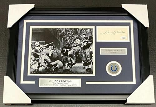 Johnny Unitas Baltimore Colts Autografirani indeks s 8x10 uokvirenom fotografijom JSA CoA - Autografirane NFL fotografije