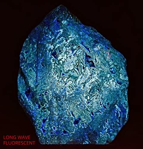 Nevjerojatna 50 kg fluorescentna fosforescentna čokoladna kalcitna stijena s geodom