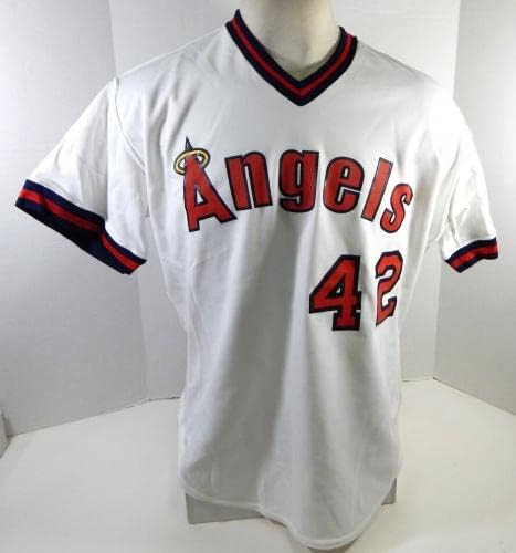 1987. Midland Angels 42 Igra je koristio bijeli Jersey 48 DP24229 - Igra korištena MLB dresova