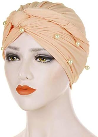 Afrički omot za glavu unaprijed vezani turban muslimanski kemoterapiji hidžab šal za glavu za žene šešir zrnati glava pokrivača glava