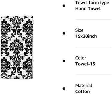 Hgod dizajnira ručnike za cvijeće bijeli crni damask cvijet cvjetni mekani ručnik za kupaonicu kuhinja joga teretana ukrasni ručnici