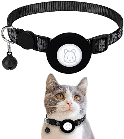 Ogrlica za mačke, lagana reflektirajuća ogrlica za mačke s sigurnosnom kopčom i zvonom za praćenje mačaka za mačiće i štence