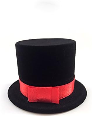 Slamnati šešir od baršunastih prstenova kutija za nakit naušnice s poklon spremnikom