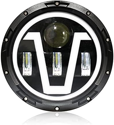 7-inčni 12V Motor LED Angle Eyes Projektor svjetla Hi-Lo Zraka DRL pokazivač smjera svjetla za Harley Honda Yamaha Suzuki