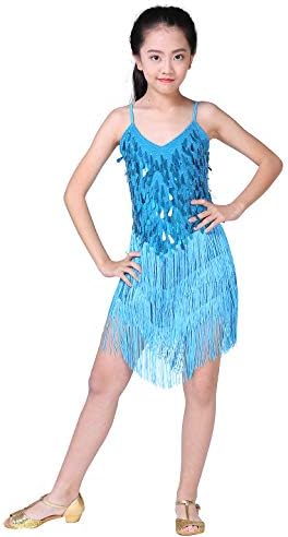 Venjae Dječje djevojke blistave šljokice latino salsa rumba plesna haljina haljina kostim za djecu plesna odjeća