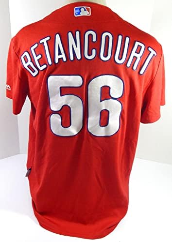 Philadelphia Phillies Betancourt 56 Igra Korištena Red Jersey EXT ST BP L 398 - Igra korištena MLB dresova