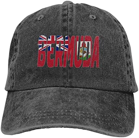 Bermuda slova zastava bejzbolske kape smiješne unisex soft kapke kape modni traper šešir vintage podesiva crno