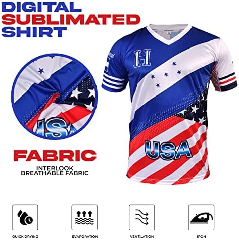 Fury Honduras i USA zastave Mix Mix Soccer Jersey - Honduras košulja - Camiseta de futbol Honduras Jersey Hombres/Muškarci/Žene/Unisex