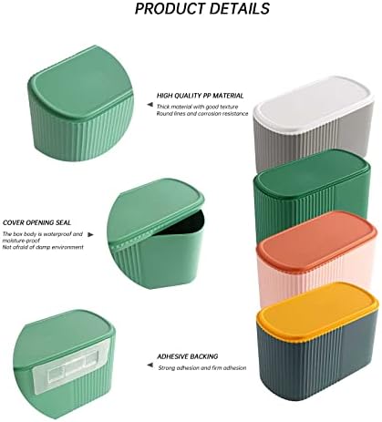 Mini stolna kanta za smeće s poklopcem uredski pult za smeće tipa guranja mala kanta za smeće komoda kuhinja kupaonica Stolni Plastični