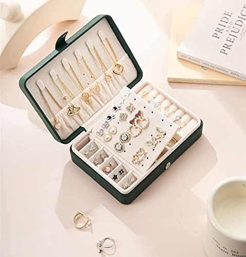 Mala kutija za nakit za žene i djevojke, Torbica za organizatore nakita od PU kože, prijenosni držač za pohranu nakita, zaslon za prsten,