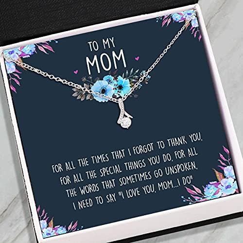Kartica s porukama, ručno izrađena ogrlica - mama pokloni - primamljiva privjesak za kozmetičku ogrlicu - Mojoj mami - nakit za žene,