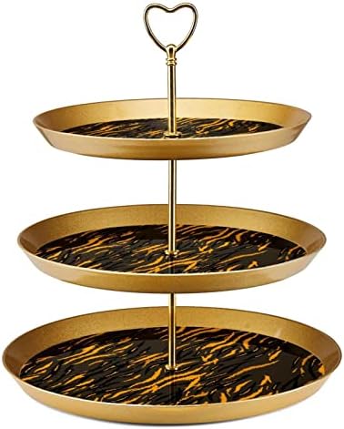 Llnsupply jedinstveni leptir s 3 -slomnom plastičnom stajalicom za posluživanje - Zlatna elegantna ukrasna desertna torta za tome za