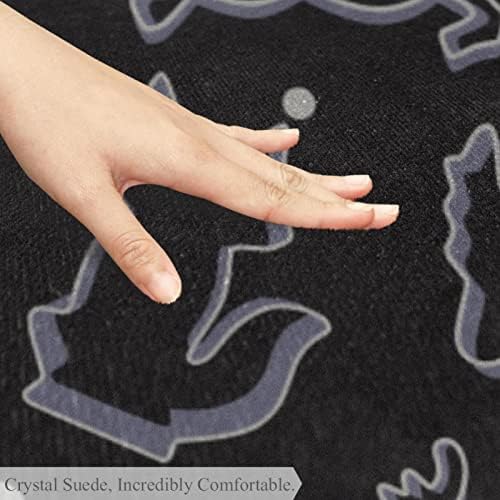 Llnsupply velika veličina 4 ft okrugla dječja igra za igranje prostirka crna životinja kolačića rezač uzorak rasadnik jastučića non