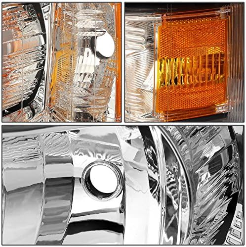 Par хромированных svjetla amber boje DNA MOTORING HL-OH-CSIL07-CH-AM kompatibilan s 07-13 Silverado 1500/07-14 Silverado 2500 i 3500